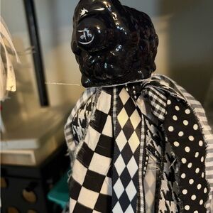 Black and White sheep tassel new